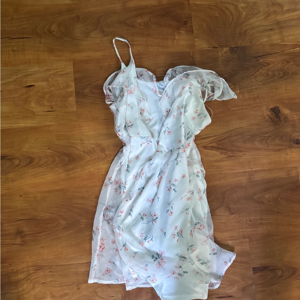 Floral White Dress